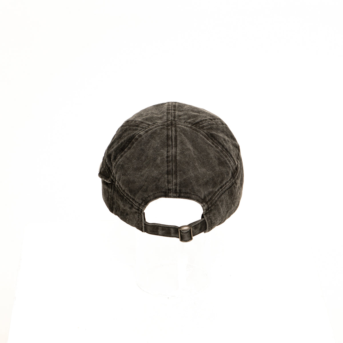 12-PANEL CAP IN WASHED BLACK