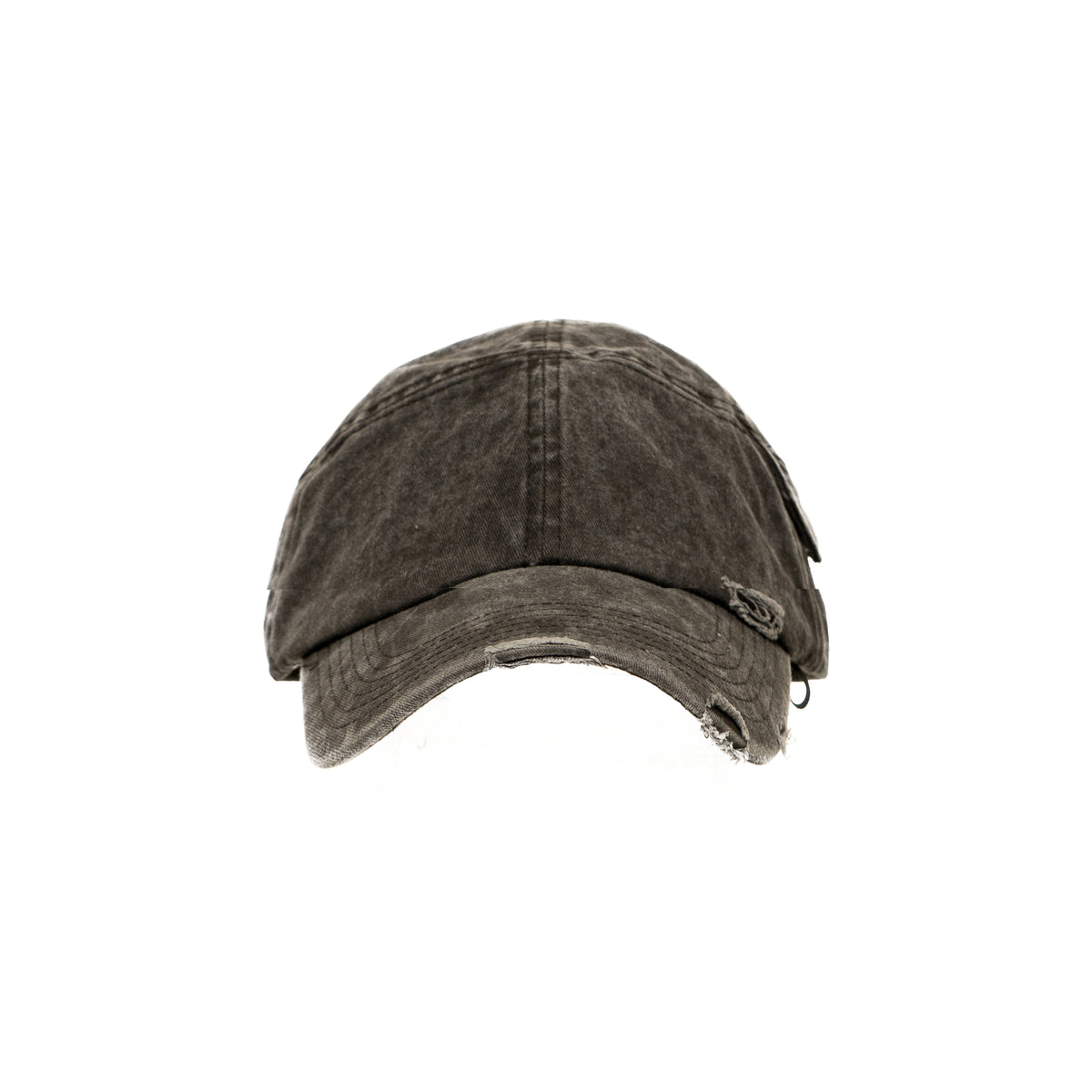 12-PANEL CAP IN WASHED BLACK