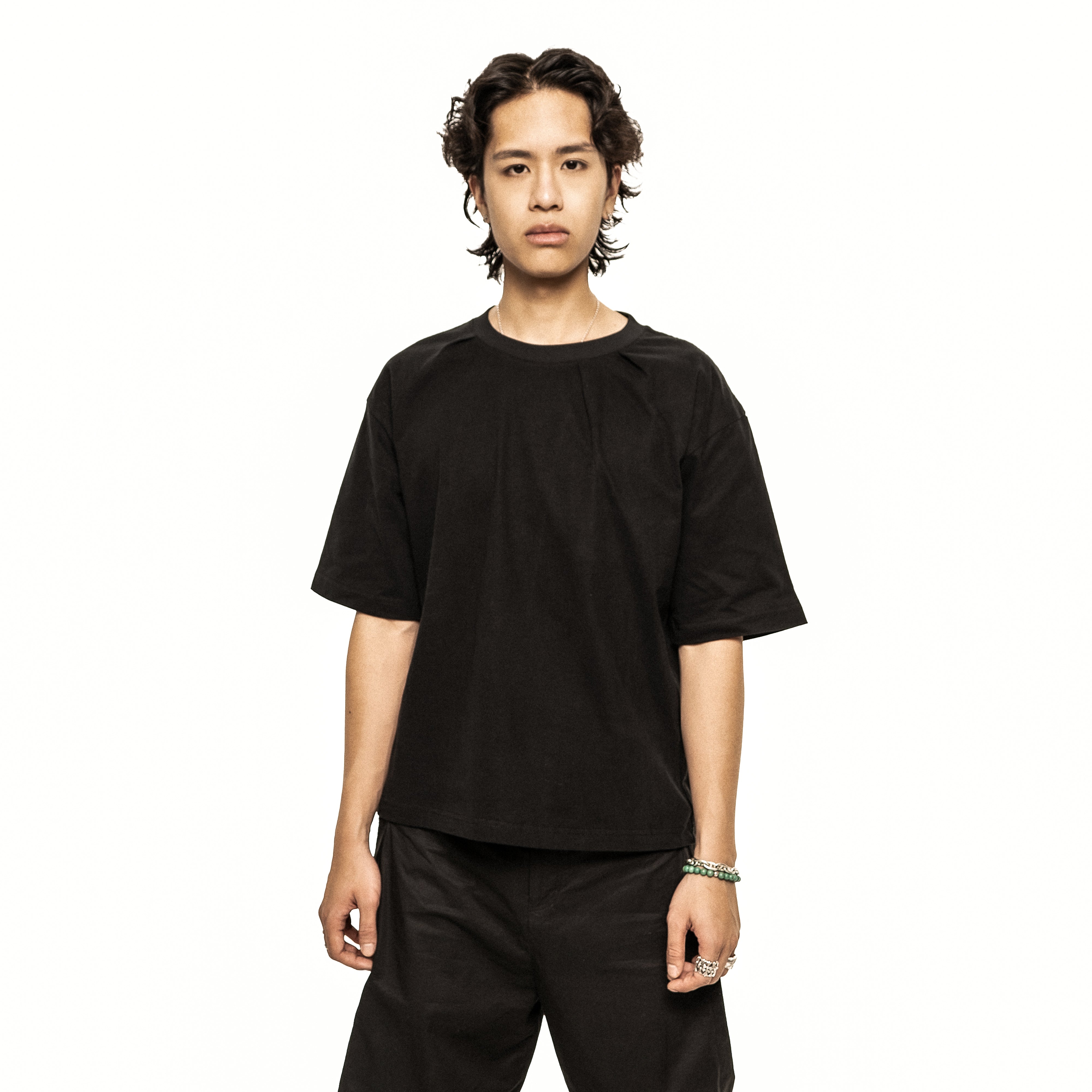 PLEATED STUDIO T-SHIRT