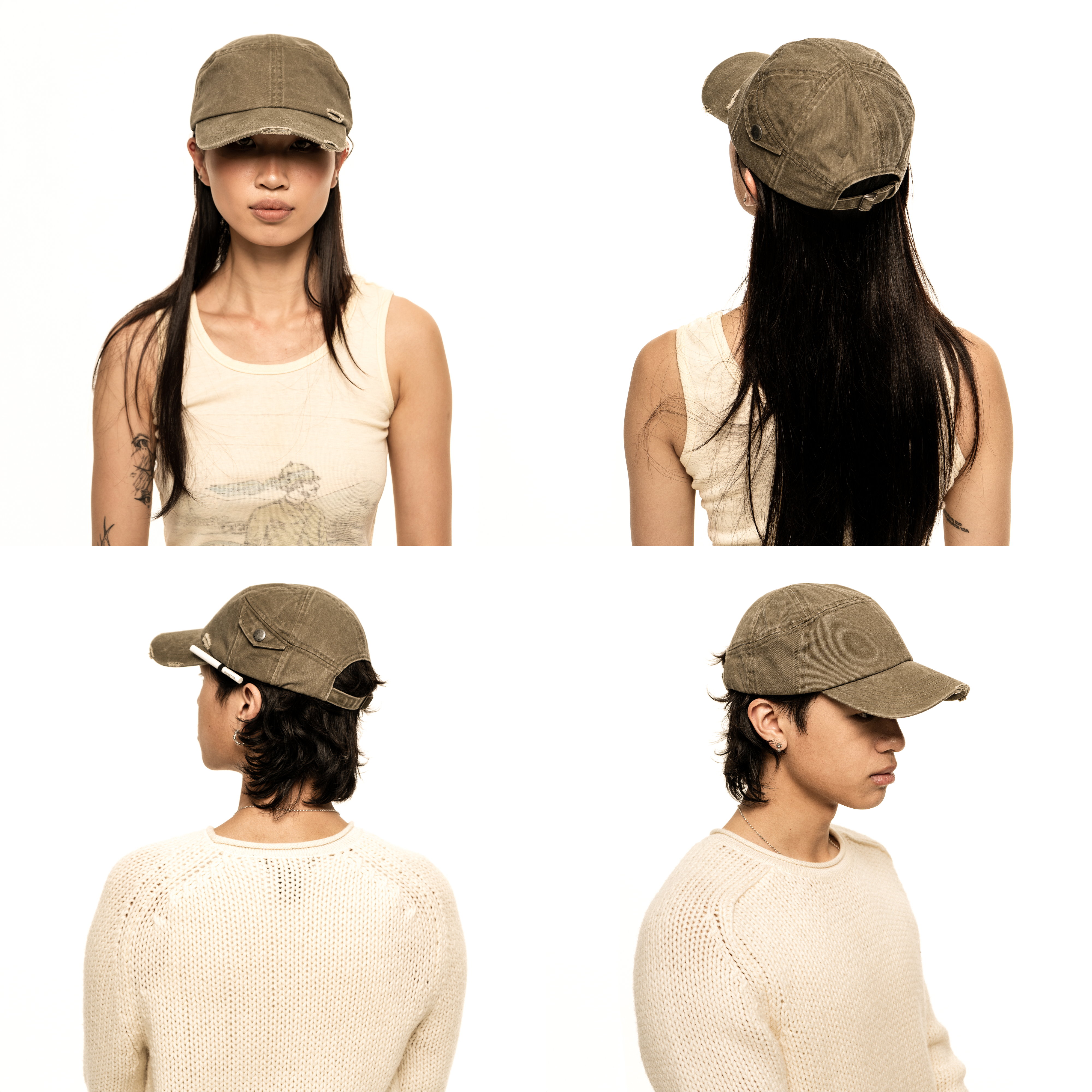 12-PANEL CAP IN DARK MATCHA